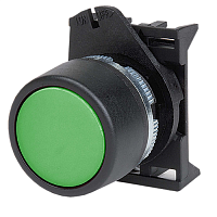 Кнопка плоская прозрачная с фиксацией зеленая | код ABDLM2 | DKC